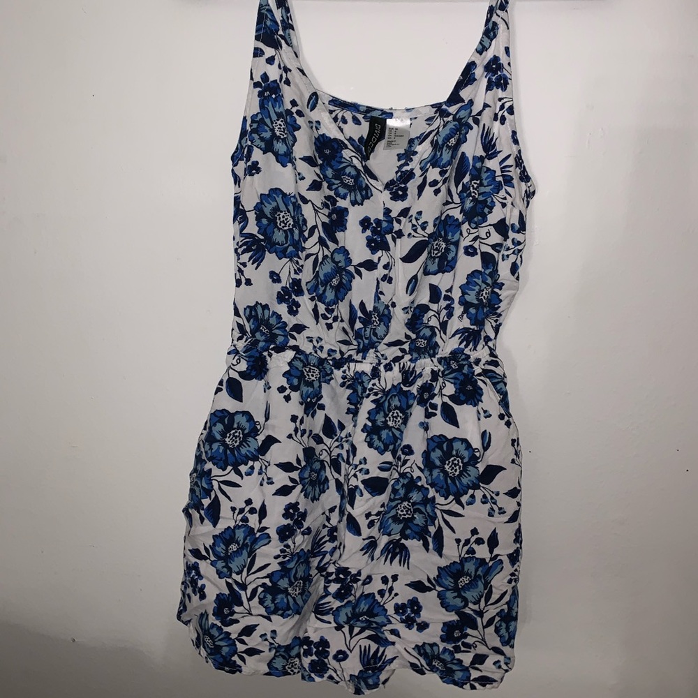 Blue floral Romper!